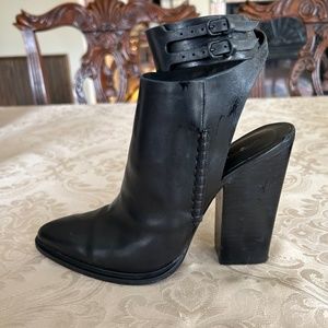 Alexander Wang Dasha Cut-Out Ankle Boots, Black, Size EU 39 / US 8.5